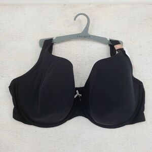 NWT CACIQUE women US 46DDD black bra Lightly Lined Full Coverage Cotton Spandex
